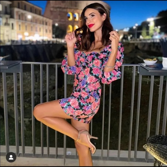 Zara Floral Print Dress - Picture 1 of 11